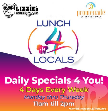 Lunch 4 Locals: Daily Specials 4 You, 4 Days Every Week